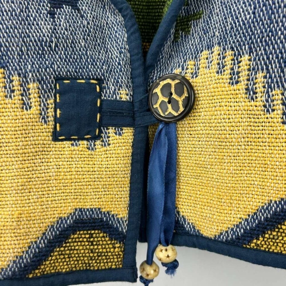 Flashback Women's M Snowflake Cardigan Sweater Shawl Collar Southwestern - Picture 12 of 12